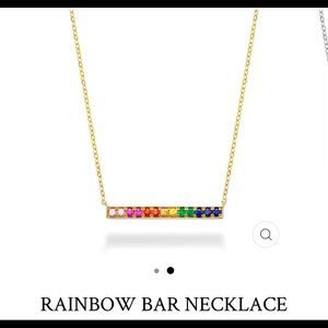 Beautiful 10kt Gold rainbow necklace